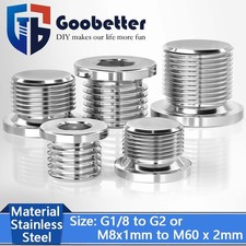 Metric/Inch Internal Hexagon Flanged External Thread Plug A2 Stainless Steel