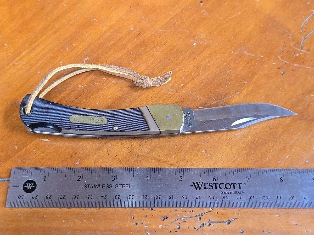 1980's Shrade USA 6OT Old Timer Golden Bear Lock Back Pocket Knife