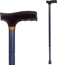 Lightweight Aluminum Adjustable Walking Cane with Derby-Top Handle for Men a
