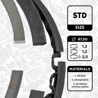 Piston Ring Set MAZDA FORD VOLVO 2,0 AODA AODB CJBA CJBB N4JB LF17 LF18 LFF7