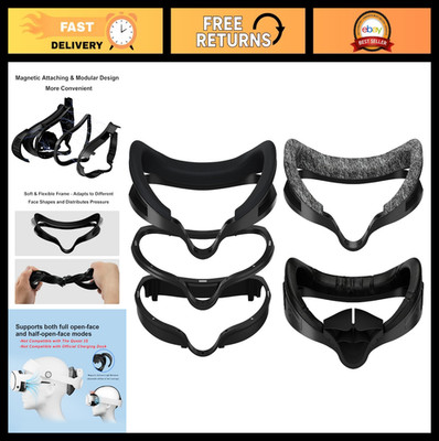 Magnetic Facial Interface for Quest 3 - Flexible Frame & Multi-Material Pads