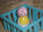 Vintage Fisher Price little people baby and furniture