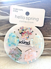 Claw Clips 5 PCS Hello Springs Collection Scunci By Conair Assorted Colors