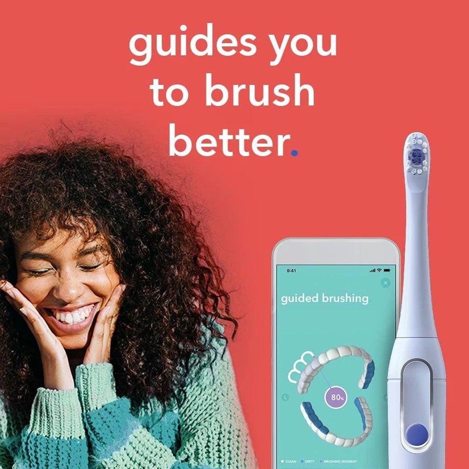 hum by Colgate Smart wiederaufladbares elektrisches Zahnbürstenset mit Reiseetui, blau - Bild 2 von 4