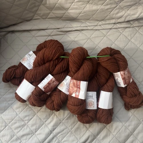 Lot 5 Mirasol SISA Yarn Shade 31 Acorn Merino Wool Baby Alpaca Bulky Hank 250g - product listing photo