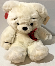 Vintage Snowden Teddy Bear Plush Russ Berrie  Co. 1990s White Fluffy