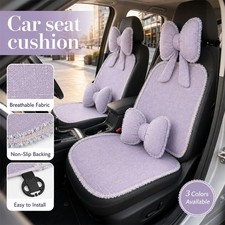 Universal Car Seat Cover Cute Bow Lumbar Support Seat Protect Auto Accessories. Universal Car Seat Cover Cute Bow Lumbar Support Seat Protect Auto Accessories.
