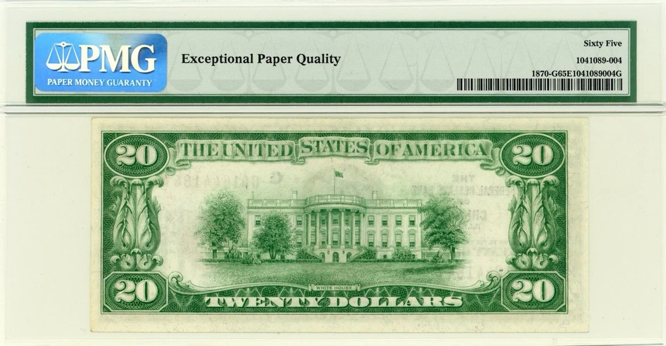 1929 - $20 CHICAGO Federal Reserve Bank Note. Fr. 1870-G - PMG 65 EPQ - Image 2 of 2