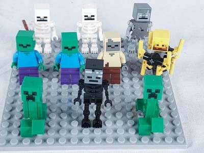 LEGO Minecraft Mob Lot 10 Creeper Zombie Skeleton Blaze Wither Husk Stray