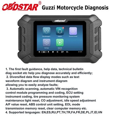 OBDSTAR iScan for Guzzi Motorcycle Diagnostic Tool Progarmming Action tester