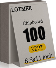 100 Pack Chipboard Sheets, 8.5 X 11 Inch 22PT Heavy Duty Chipboard Sheets for Bo