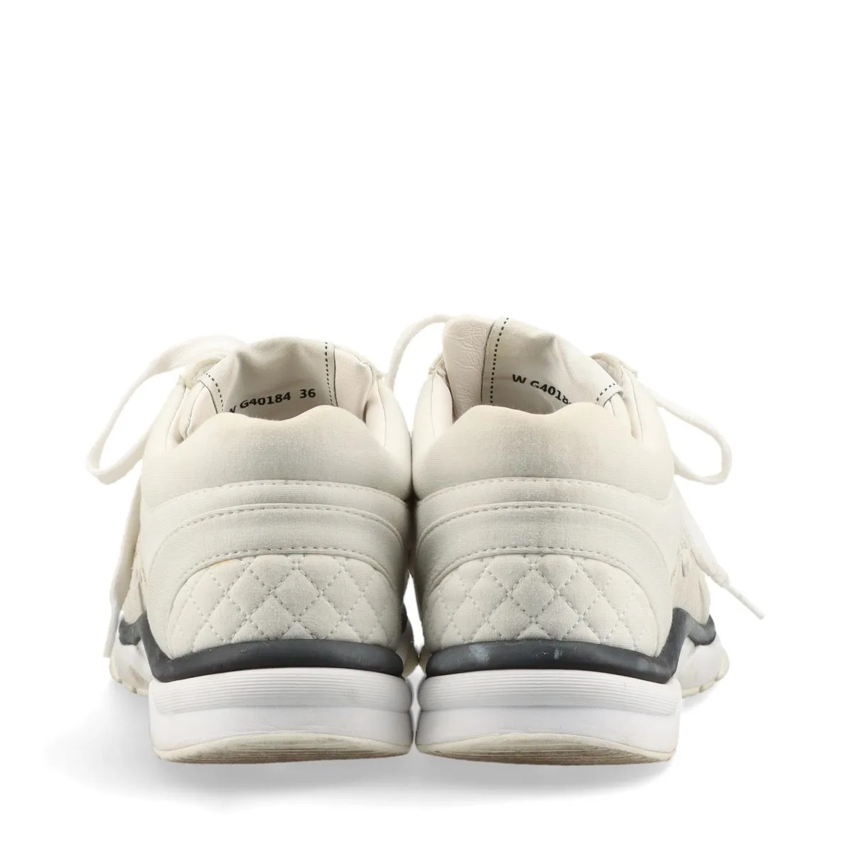 Chanel Coco Mark Matelasse 23S Suede x fabric Sneakers 36 Ladies' Gray G40184 St thumbnail 6