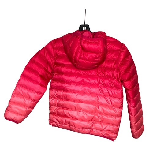 Eddie Bauer Puffer Reversible Ombre Pink Duck Down Full Zip Jacket Size 10/12 - Picture 2 of 8