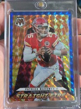 2022 PANINI MOSAIC BLUE STRAIGHT FIRE PATRICK MAHOMES #/99 KANSAS CITY CHIEFS