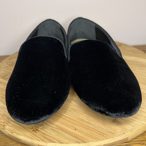 Birdies The Starling Slip On Flats Women's Size 8.5 Wide Black Velvet Loafers - Picture 7 of 11
