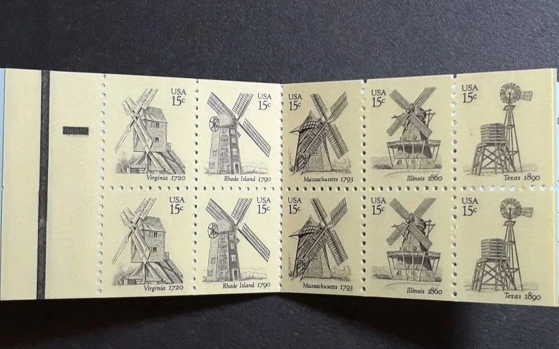 1980 US Stamps Scott# BK 135 Windmills MINT - Image 2 of 4