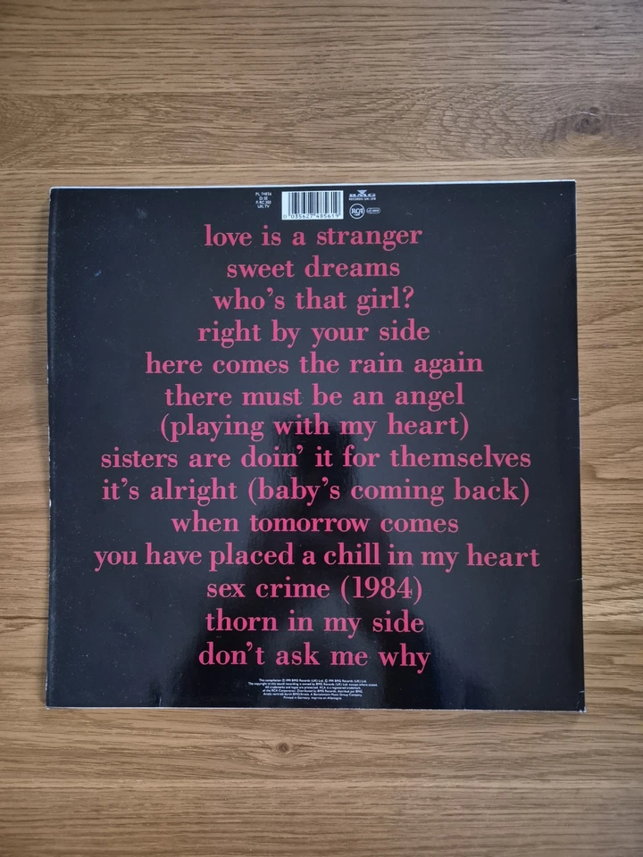 Eurythmics Greatest Hits LP Compilation Stereo Europe 1991 Vinyl Record  - Image 4 of 4