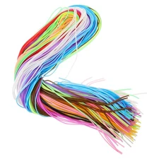 200 Pcs Colorful Ropes PVC Braided Braiding Cord for Bracelets Colored Wire