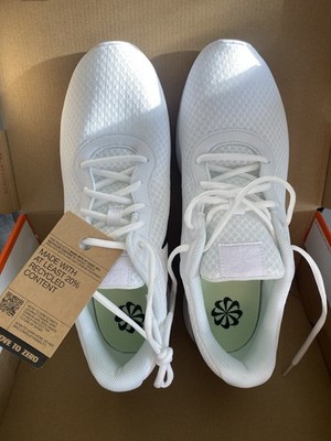 Nike Men's Tanjun Sneakers White/Barely Volt-Black, Size 11.5
