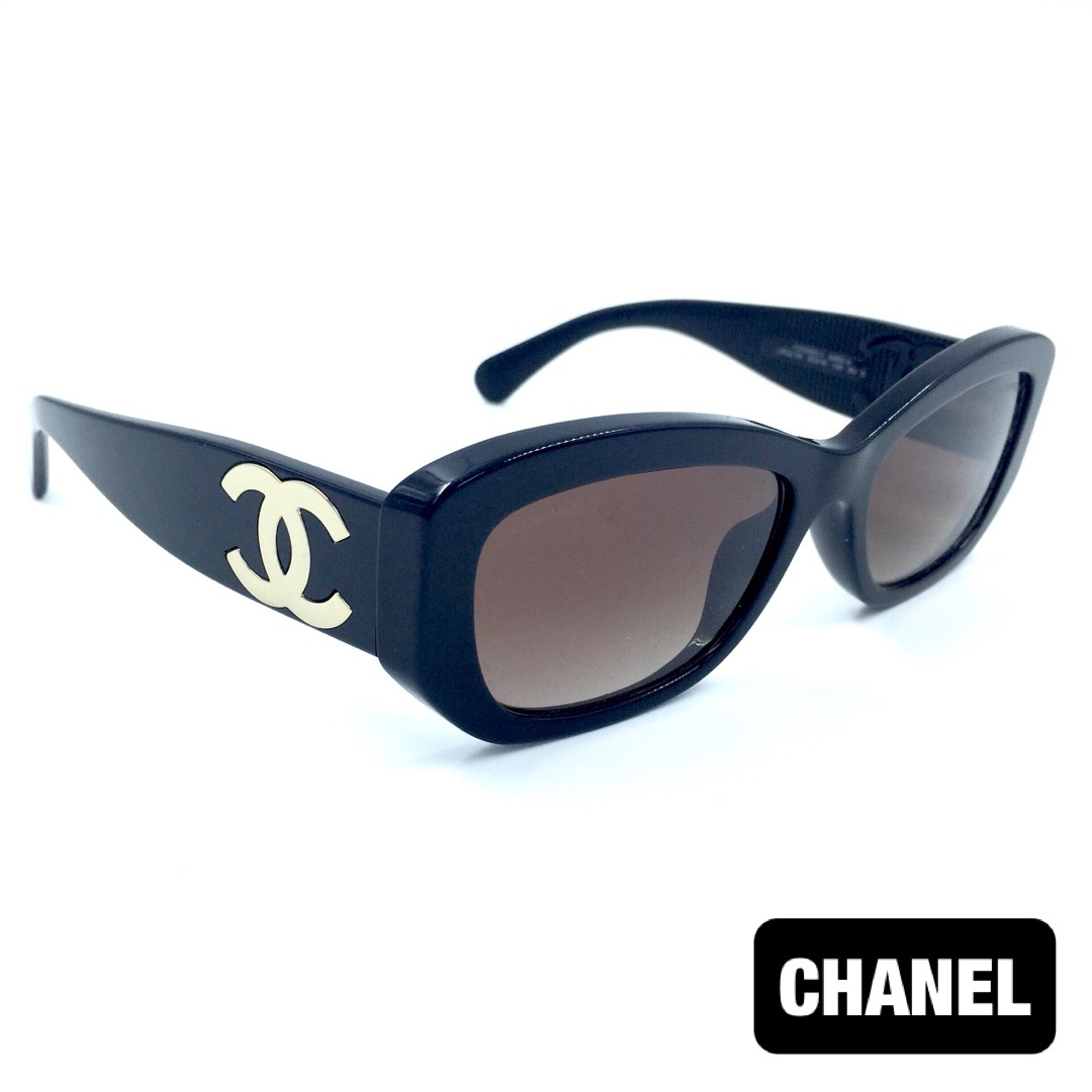 CHANEL CH5493A C622 S5 Black Cat Eye Sunglasses
