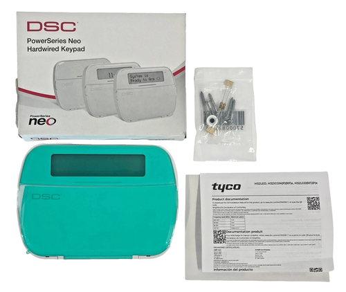 Clavier LCD filaire DSC PowerSeries NEO HS2LCDRFP8E2 + récepteur PROX et RF. ✓Maintenant 298,00 € | Credex