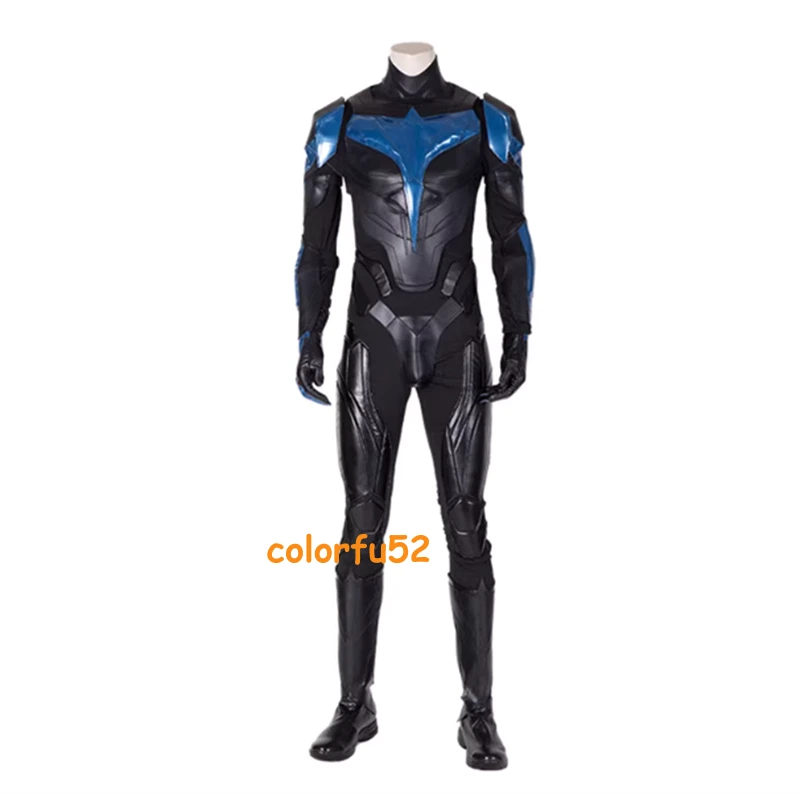TITANS SEASON3 Nightwing Cosplay Traje de Batalla Hombres Mono Chaleco Disfraz de Halloween Foto 2 de 4