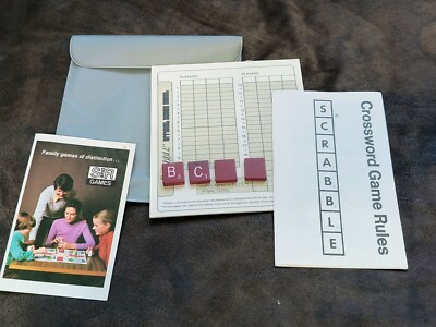 SELCHOW RIGHTER SCRABBLE DELUXE  1977 B-C-BLANK TILES W/BAG SCORESHEETS  RULES