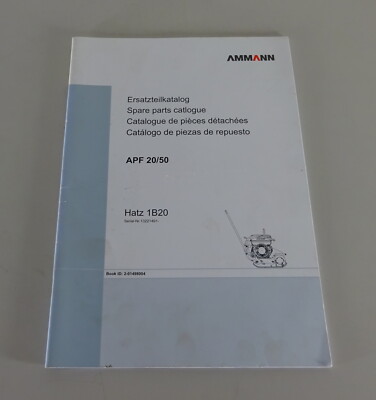 Parts catalogue Ammann vibrator / vibration plate APF 20/50 status 02/2018