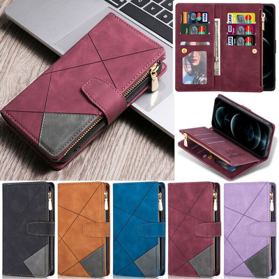 Zipper Wallet Leather Flip Case For Xiaomi Redmi 10 9A 9T K40 Note 10 9S Poco X3