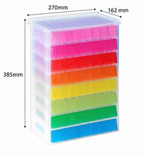 Really Useful Storage Drawer Unit 8 x 0.9 Litre - Color: Rainbow / Damaged Unit