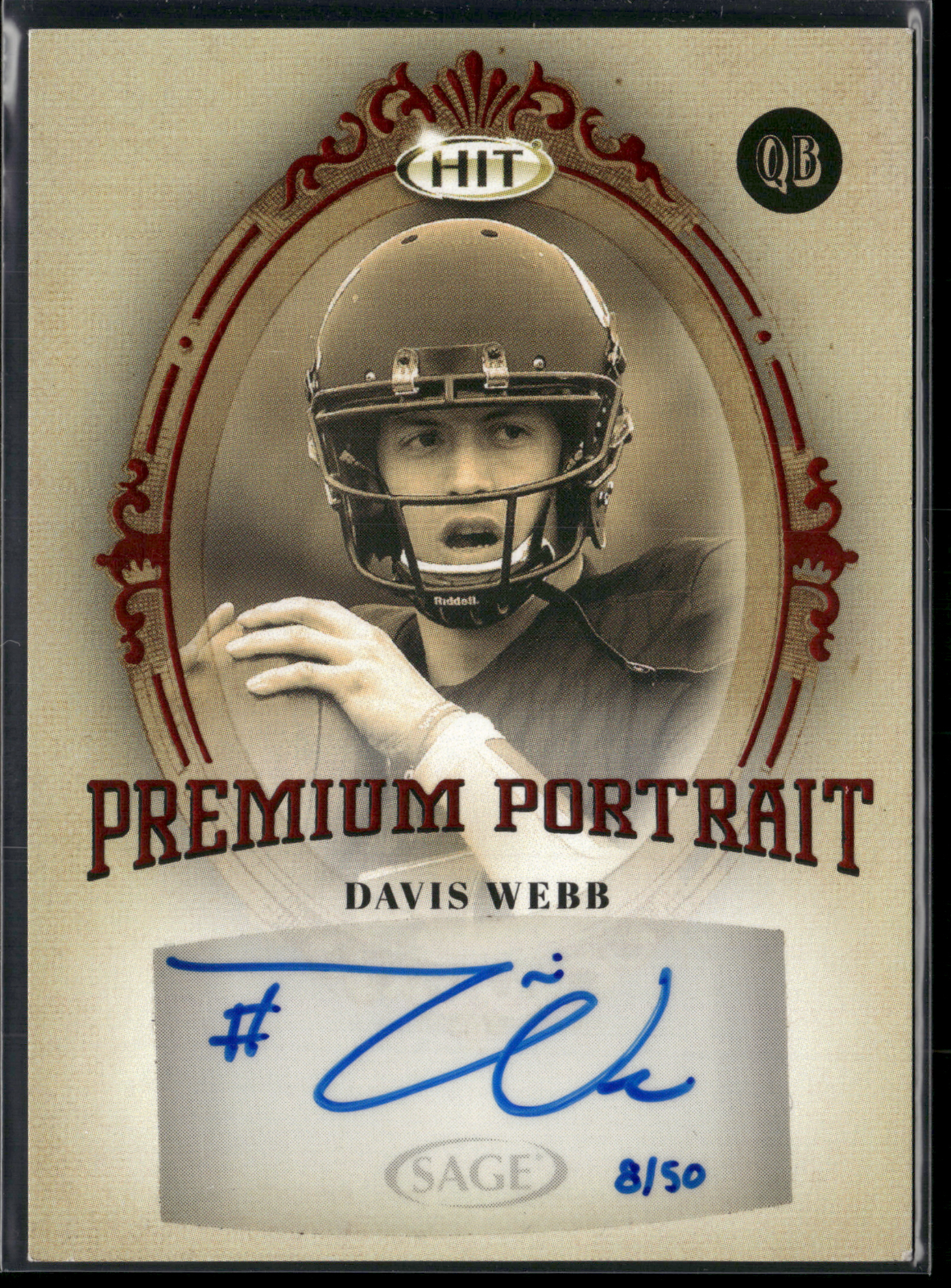 Davis Webb 2017 Sage Hit Premium Portrait Auto 8/50