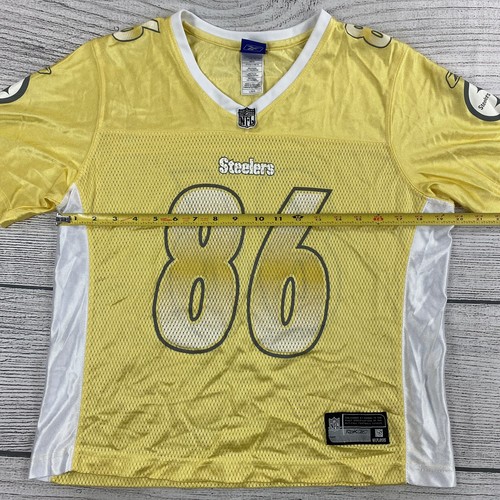 Reebok NFL Pittsburgh Steelers #86 Women Size Large Jersey - Yellow - Picture 9 of 9