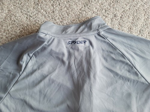 Spyder Dry Web 1/4 Zip Kid’s Boys Large Steel Gray Blue New W Tags MSRP $49.99 - Picture 7 of 8
