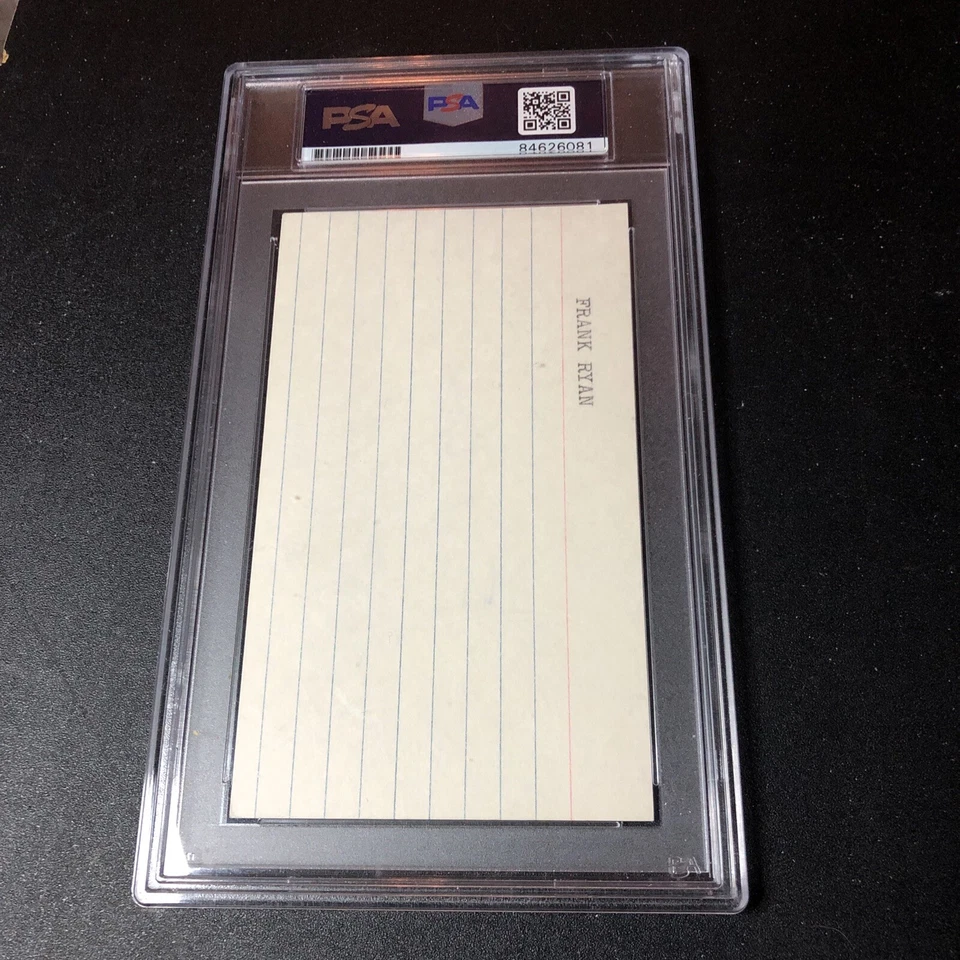Frank Ryan PSA/DNA Signed Index Card Slabbed BROWNS 1964 QB RIP PSA Auto - Image 4 of 4