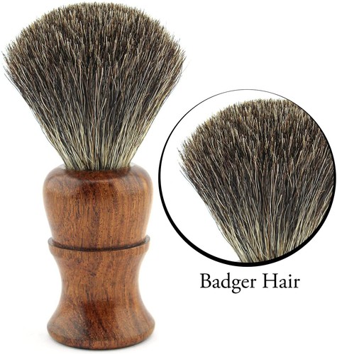 Wooden Shaving set for Men, shaving Badger Brush, Safety Razor Stand Luxury Wet - Picture 2 of 7