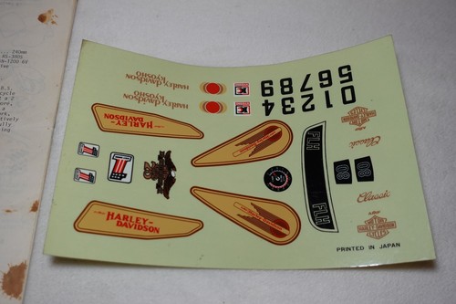 Kyosho Harley Davidson FLH-80 R/C Motorcycle Manual & Unused Sticker Sheet - Picture 2 of 16
