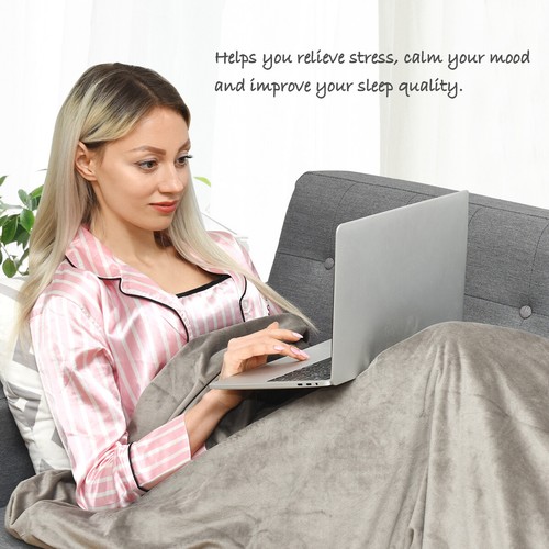 60"x80" Heavy Gravity Weighted Blankets Queen/King Size with Glass Beads Gray eBay