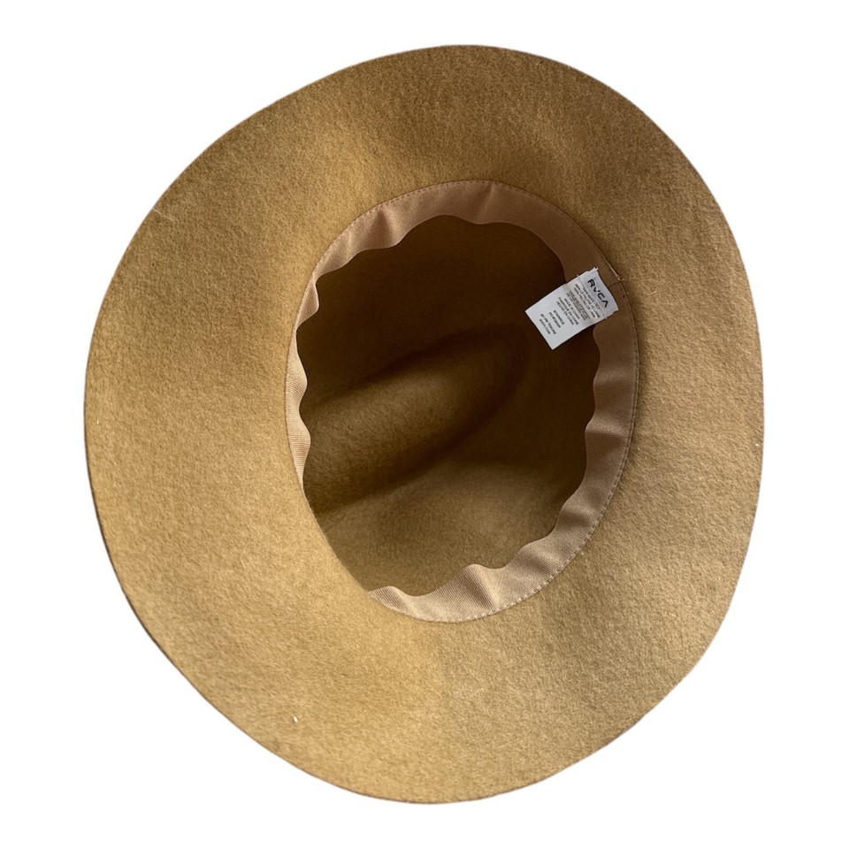 Rvca Fedora Hat Mens One Size Brown Wool Felt Adults Casual eBay