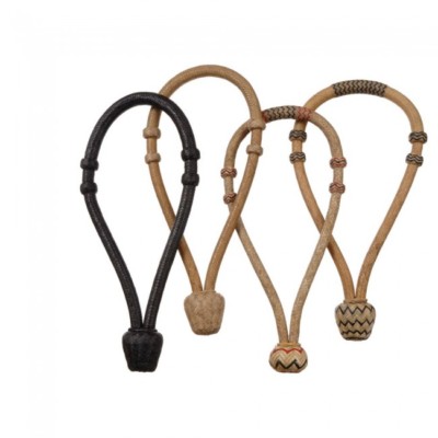 Lot De 4 Bosals Tressés En Cuir Brut 5/8" - Couleurs Assorties - Myhorse (Neuf)