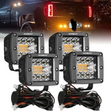 Auxbeam 4pcs 3inch Led Work Lights Amberwhite Offroad Atv Strobe Work Fog Pods Auxbeam 4pcs 3inch Led Work Lights Amberwhite Offroad Atv Strobe Work Fog Pods