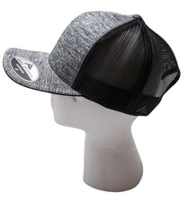 Pacific Headwear GrayBlack Trucker MidProfile Pro-Model Curved Snapback Cap Hat
