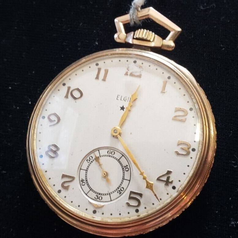 Vintage Elgin 1937 pocket watch, Grade 315, Model 3, 12s, 15j