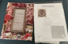 Lot of 2 WHITEWORK CARNATION Relics In Situ Embroidery & Heirloom Sampler Book