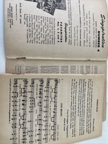 Singspiration No. 4 Gospel Songs Choruses Christian 1940s/50s - Imagen 3 de 5