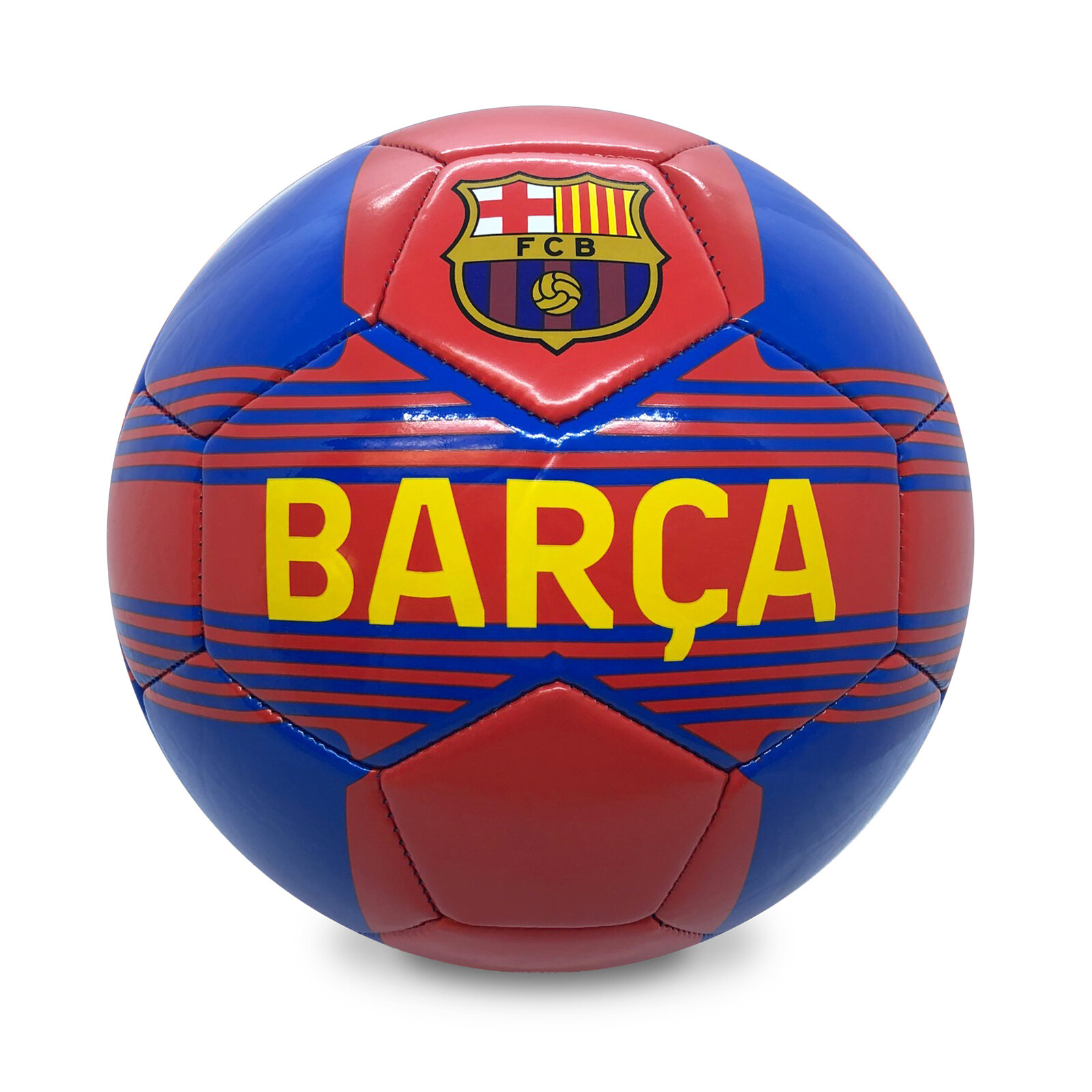 Pallone originale Barcelona FC - con stemma della squadra - misura 4 - blu