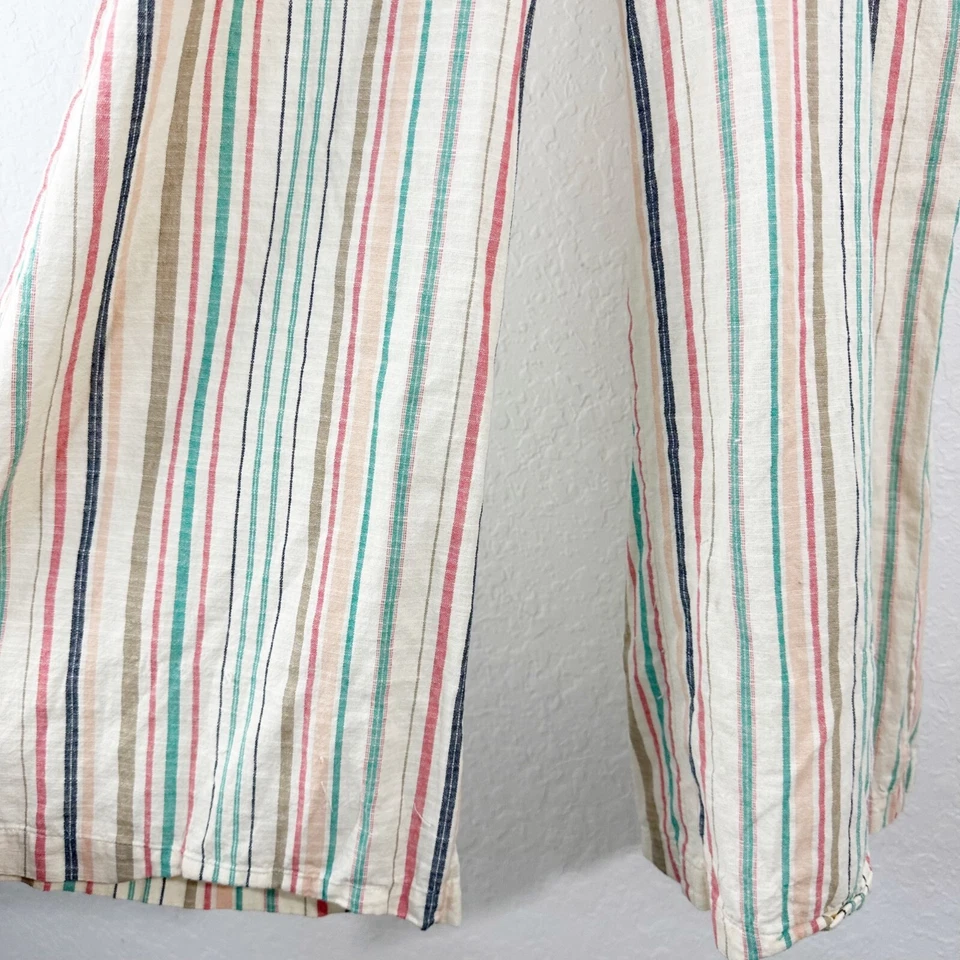 Mono Parker Bohemio Sin Tirantes Rayas Pierna Ancha Crema Multicolor Talla 6 Foto 4 de 4