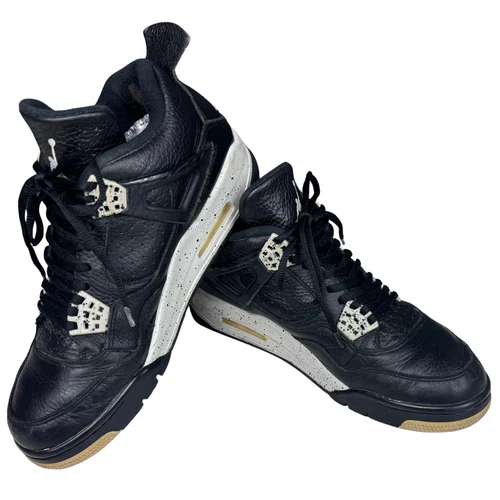 Jordan 4 Retro LS Oreo Sneaker Shoes Men's Sz 8 Black 314254-003 Athleisure 2014