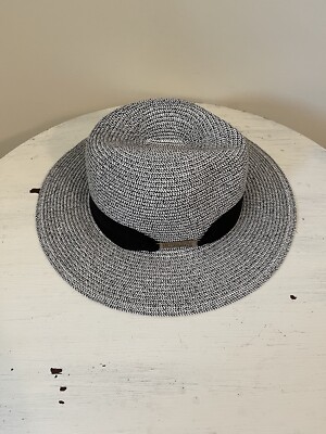 Accessorize Brand Black White Womens S/M Summer Hat New Free Shipping