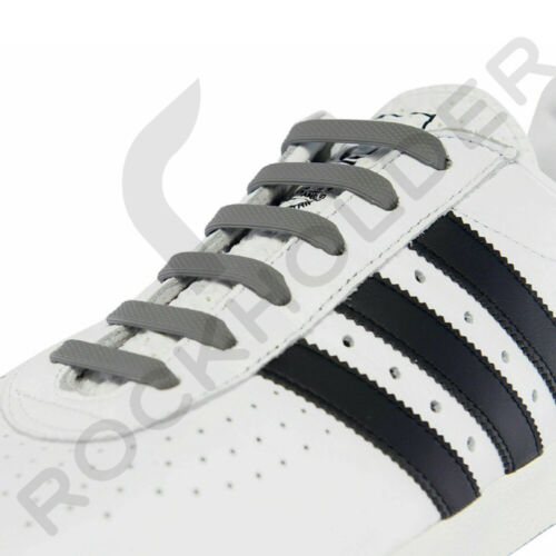 Silicone Elastic Shoelaces Rubber No Tie Shoe Lace Trainer Shoes Kids & Adult UK - Picture 19 of 63