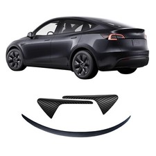 Carbon Fiber Set 3 Real Carbon Spoiler Rear Spoiler Wing 20-24 Tesla Model Y